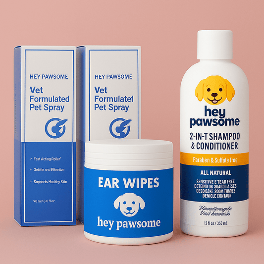 2 Spray Bottles + 1 Ear Wipes + 1 Shampoo Bundle